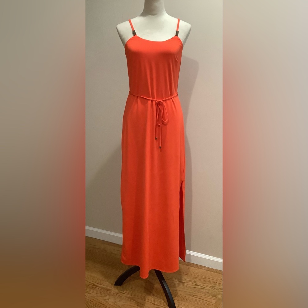F&F Elegant Orange Maxi Dress Size 2